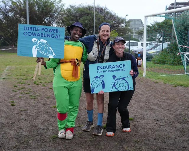 Karoline Hanks ran 194km to support Sage, the olive ridley turtle